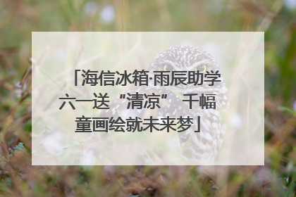 海信冰箱·雨辰助学六一送“清凉” 千幅童画绘就未来梦